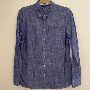TOMMY HILFIGER buttons down long sleeves denim shirt